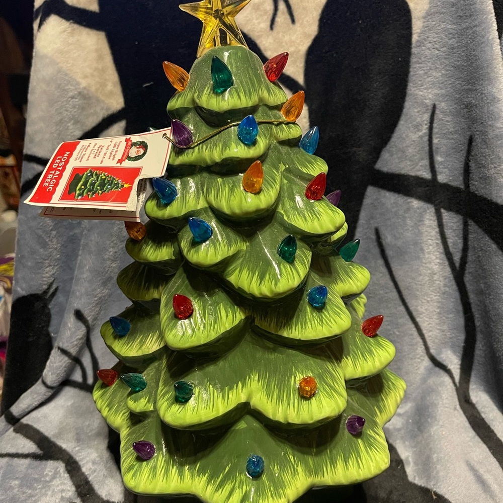 Mr. Christmas ceramic lighted tree 14x9 inches wide from 2020